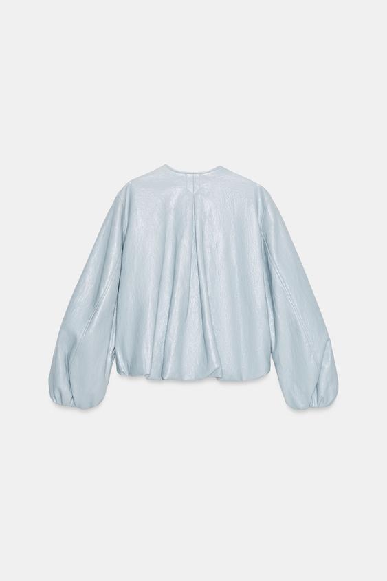 Blouson ballon effet cuir