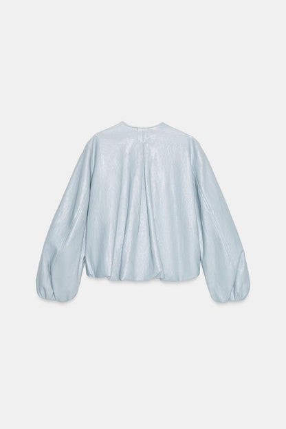 Blouson ballon effet cuir