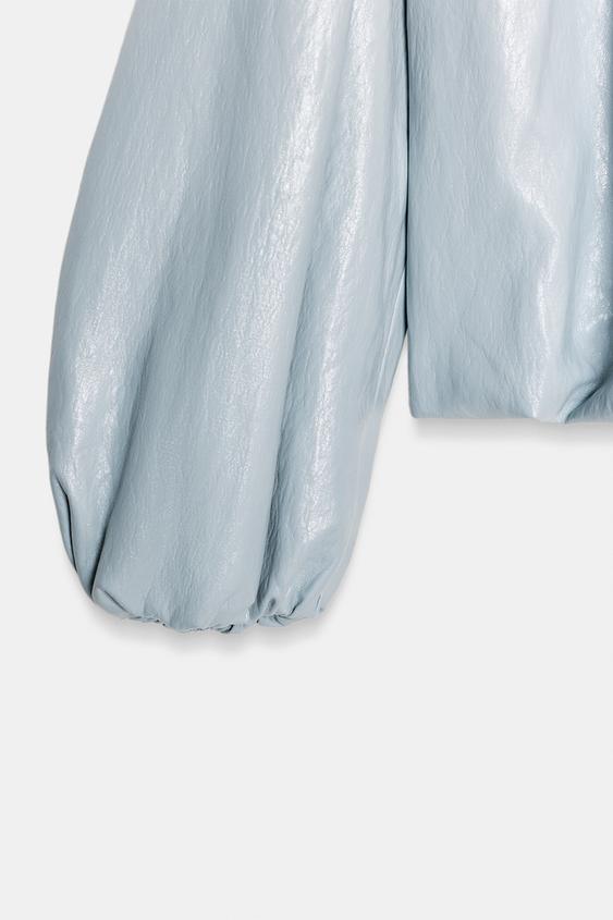 Blouson ballon effet cuir