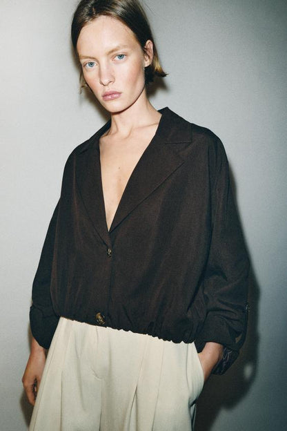 Veste courte à bas élastiqué