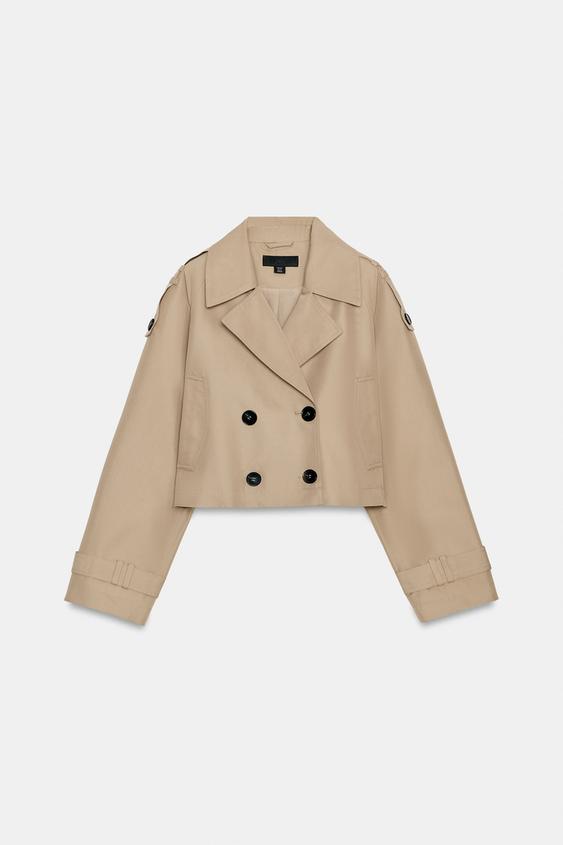 Trench court croisé