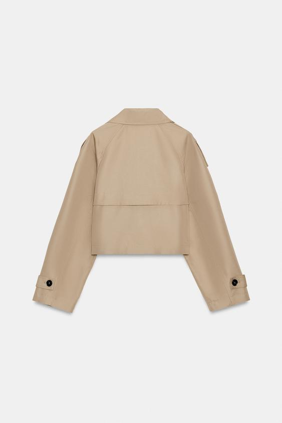 Trench court croisé