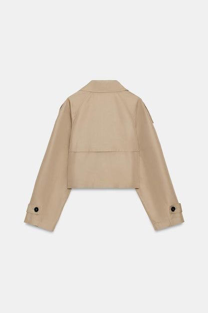 Trench court croisé