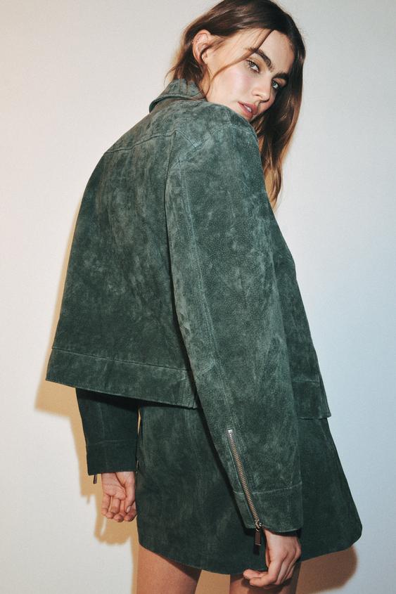 Blouson 100 % cuir suédé