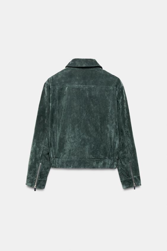Blouson 100 % cuir suédé