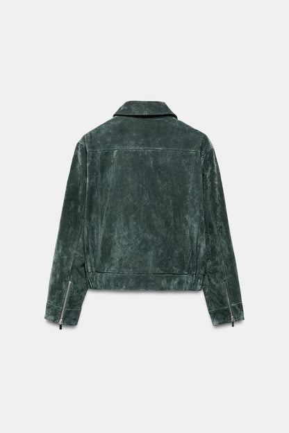 Blouson 100 % cuir suédé