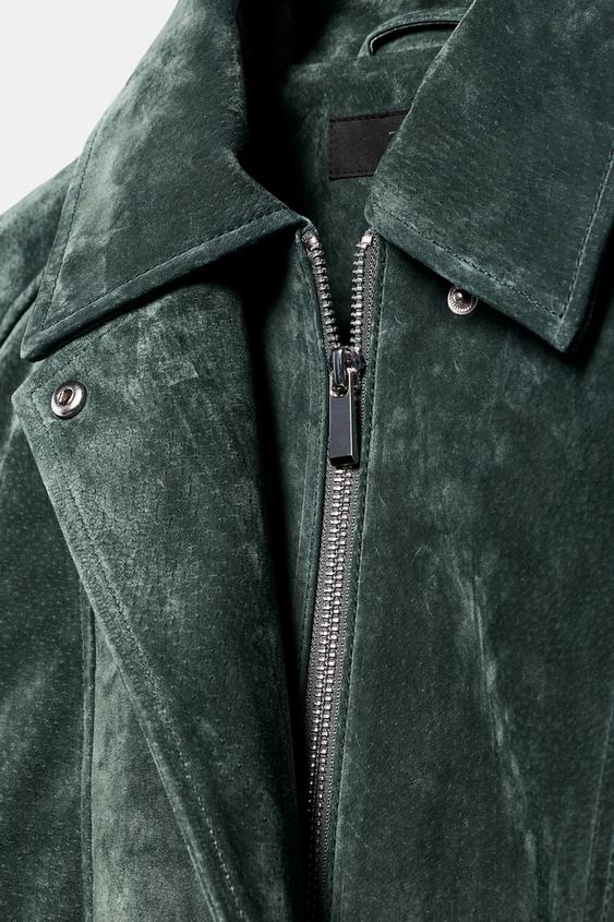 Blouson 100 % cuir suédé