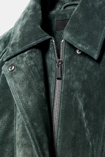 Blouson 100 % cuir suédé