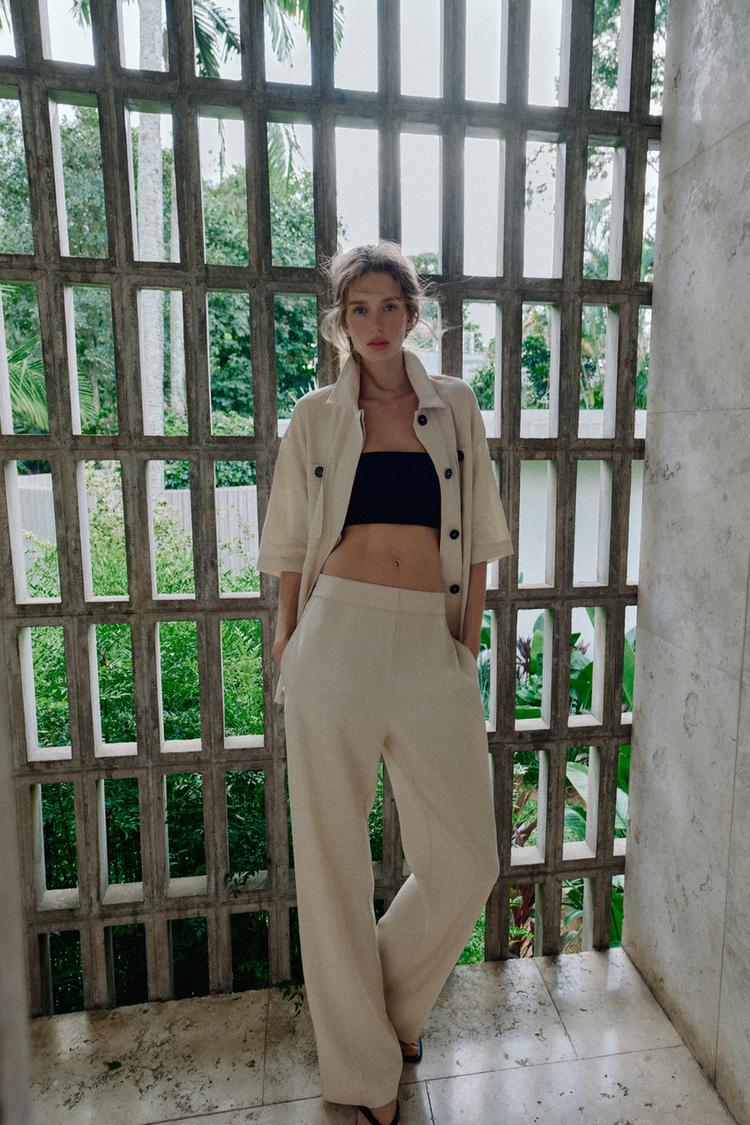 Pantalon safari en lin