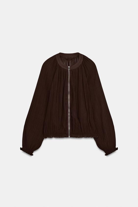Veste en organza plissée