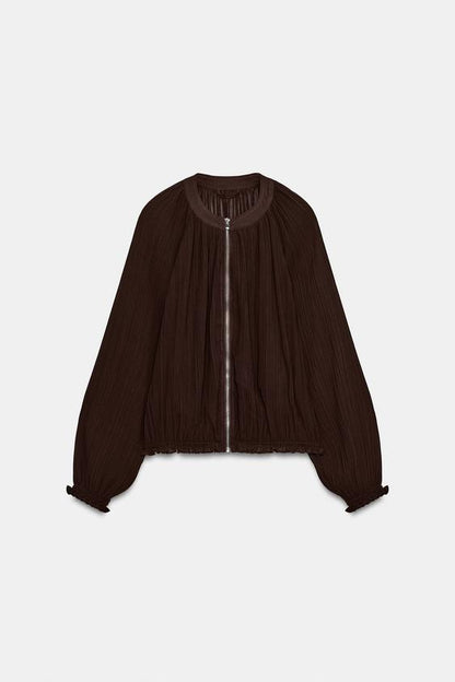 Veste en organza plissée