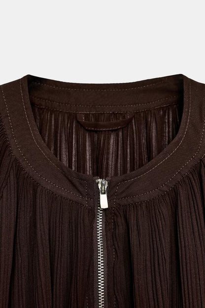 Veste en organza plissée