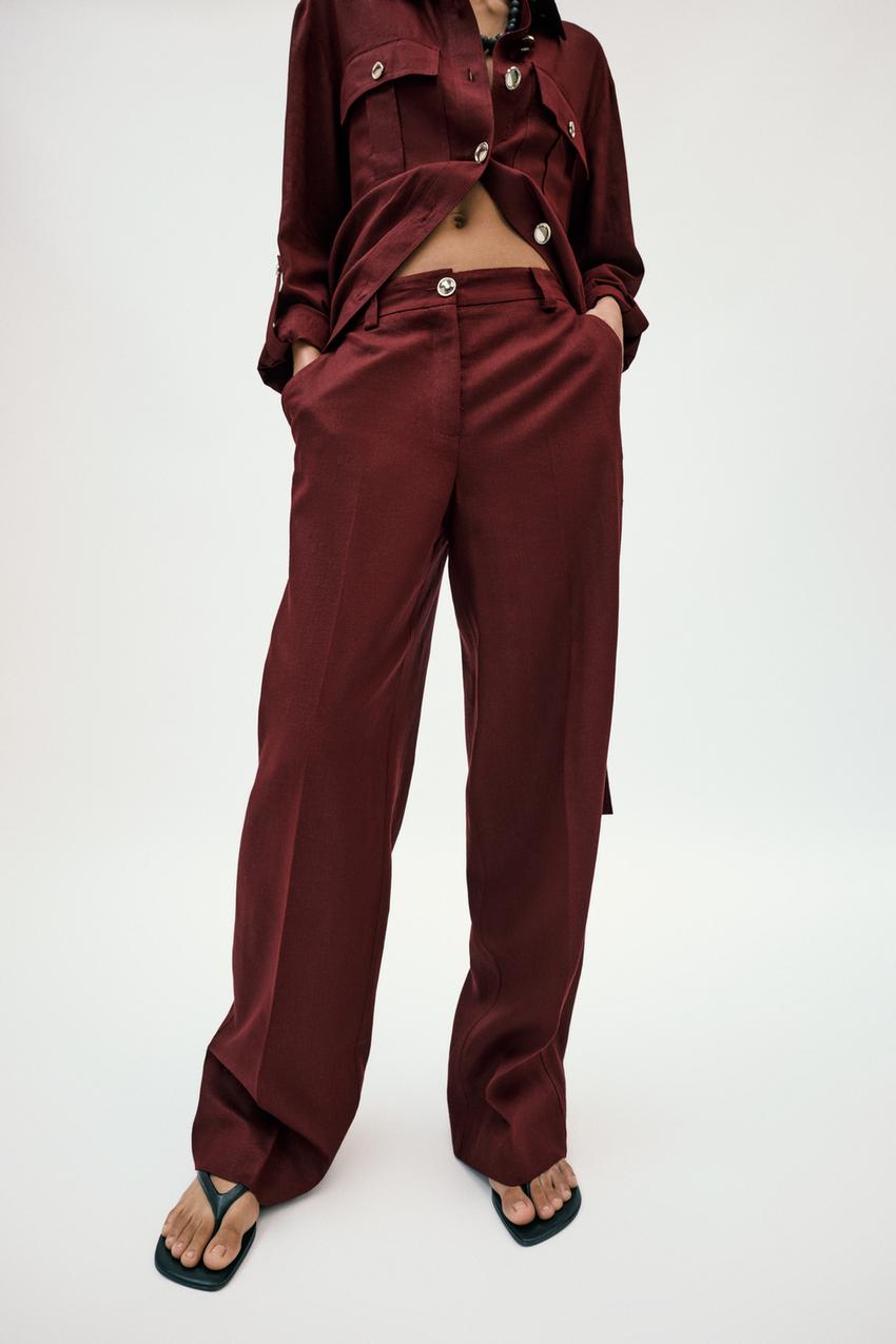 Pantalon droit en lin