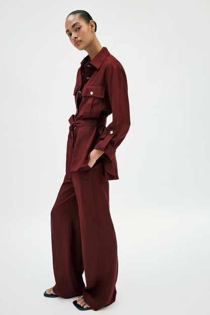 Pantalon droit en lin