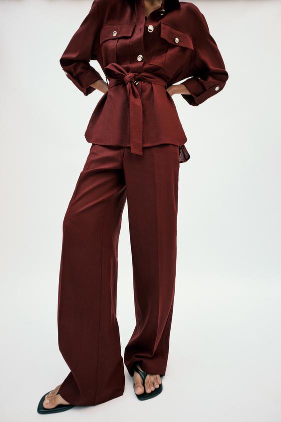 Pantalon droit en lin