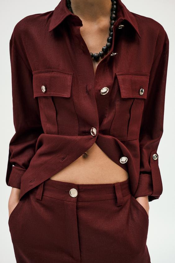 Pantalon droit en lin