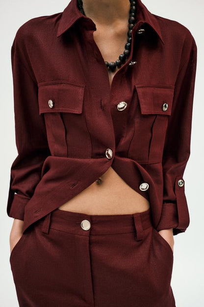 Pantalon droit en lin