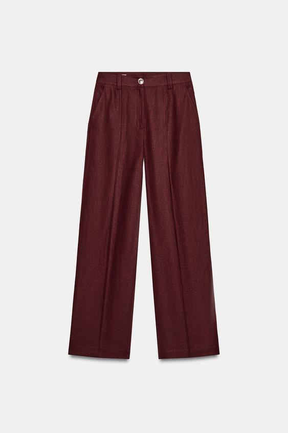 Pantalon droit en lin