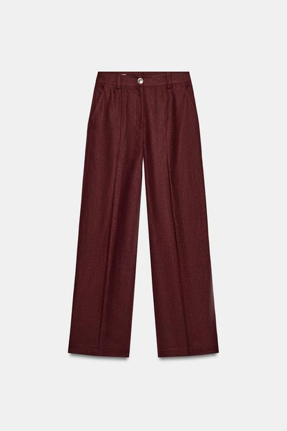 Pantalon droit en lin