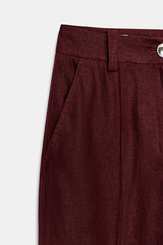 Pantalon droit en lin
