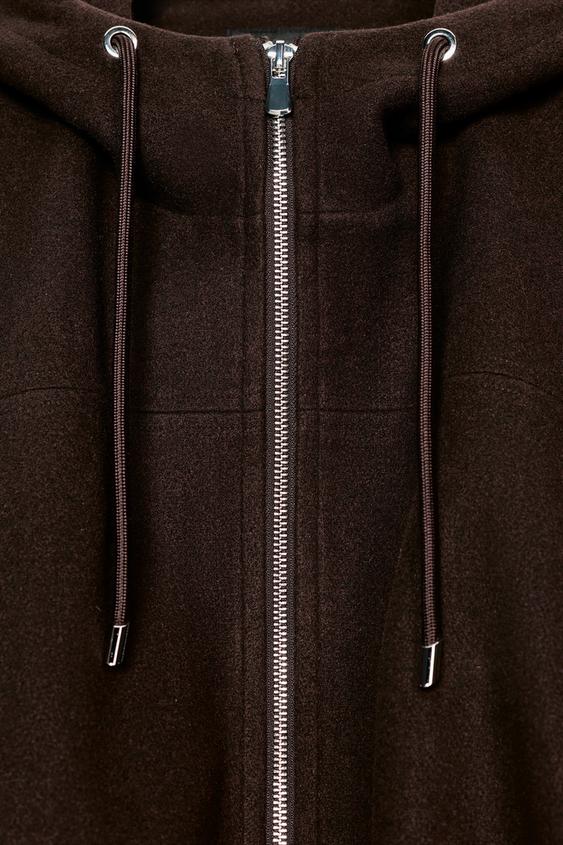 Veste bomber oversize douce à capuche