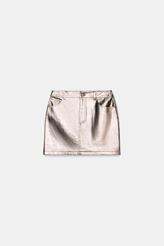 Jupe mini effet cuir