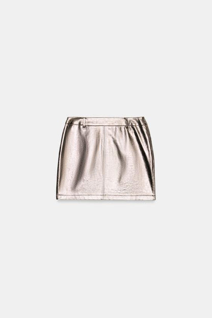 Jupe mini effet cuir