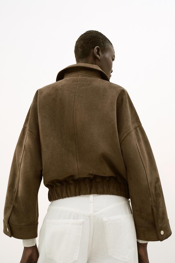 Blouson effet suédine