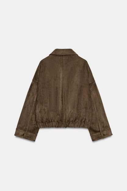 Blouson effet suédine