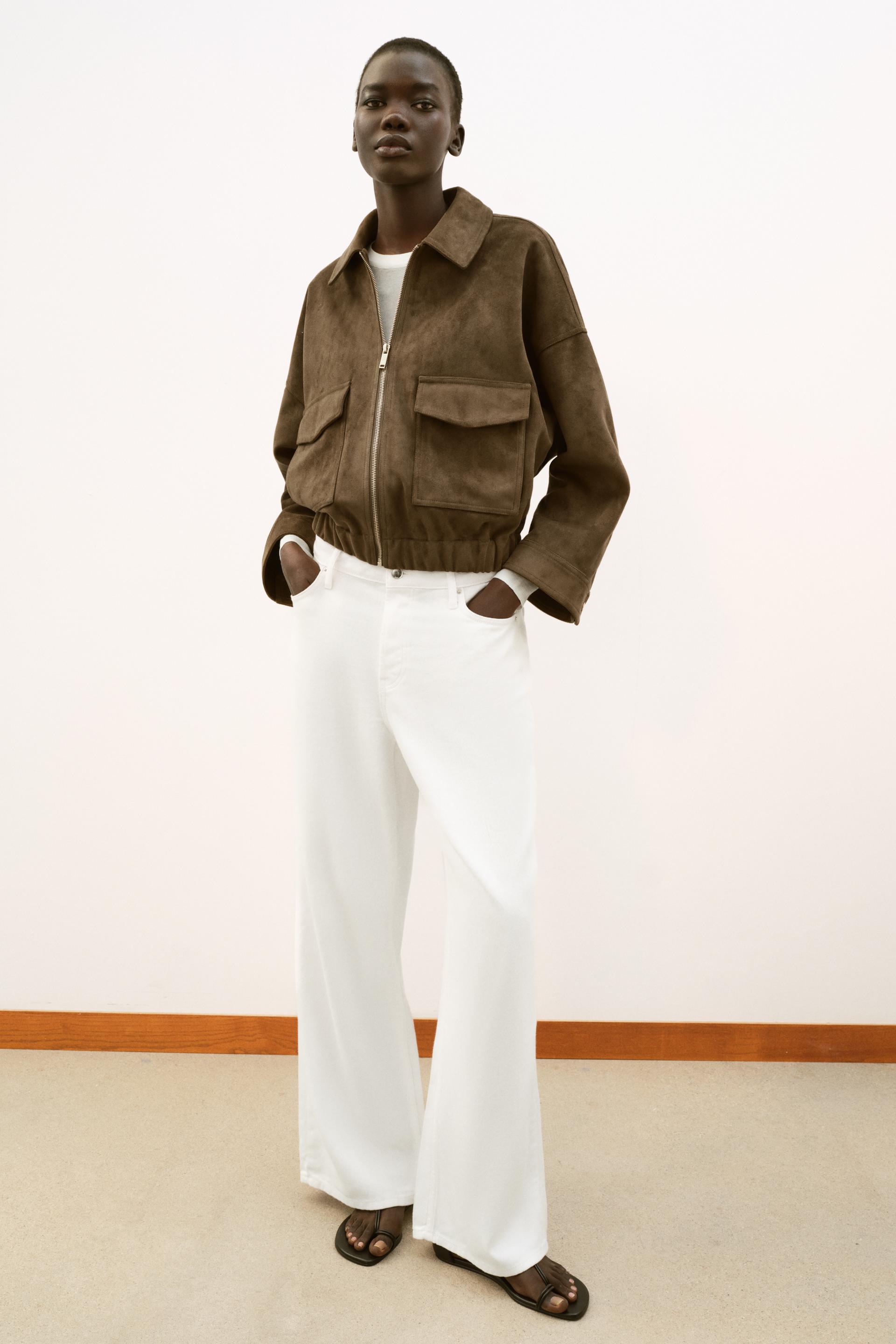 Blouson effet suédine