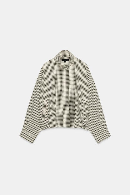 Veste bomber à carreaux