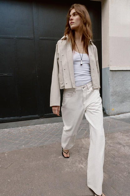 Trench court croisé