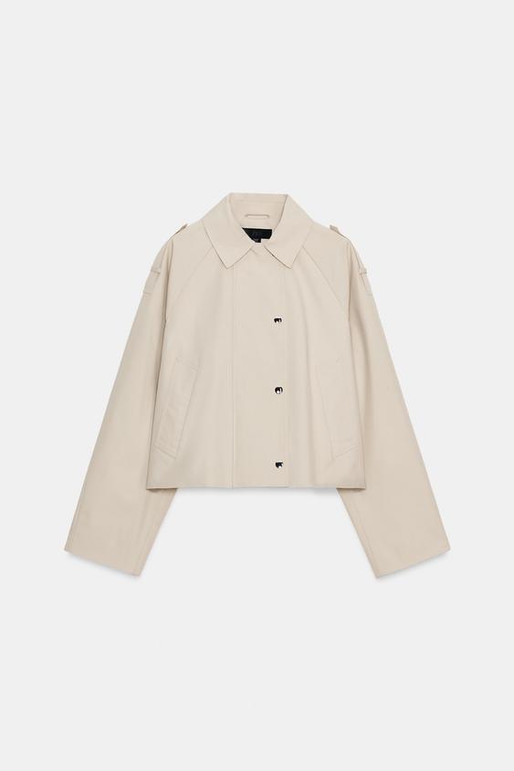 Trench court croisé