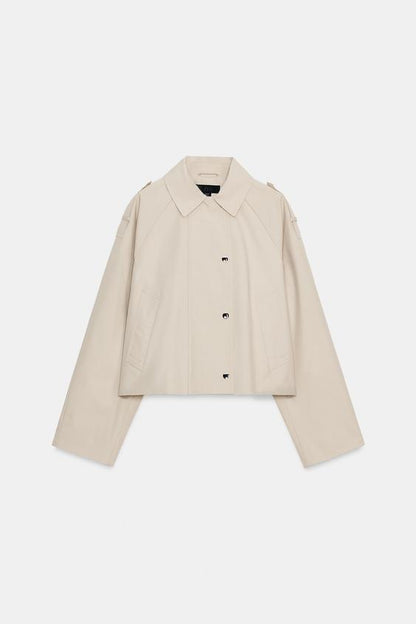 Trench court croisé