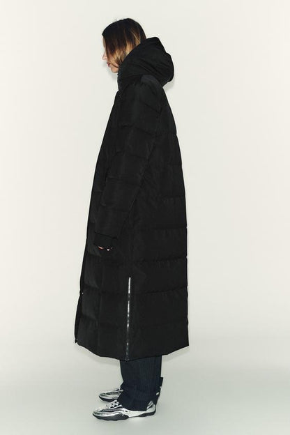 Anorak 60 % duvet, 40 % plumes, à capuche, déperlant et coupe-vent