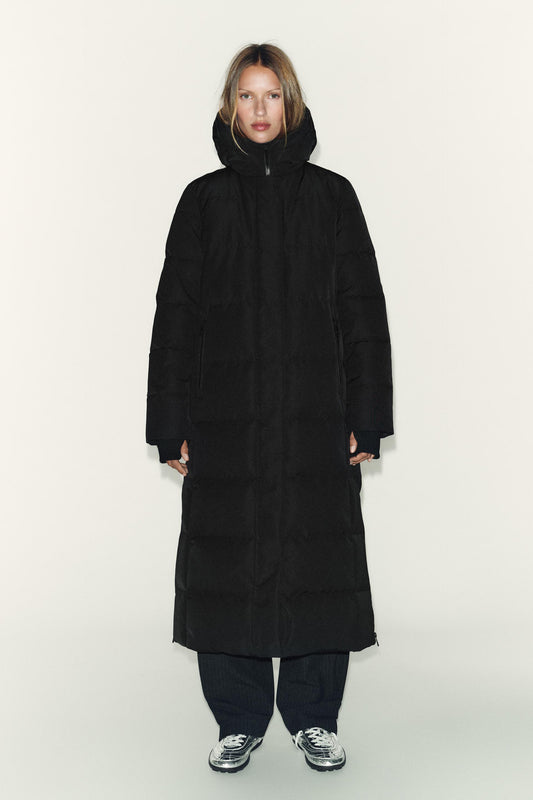 Anorak 60 % duvet, 40 % plumes, à capuche, déperlant et coupe-vent
