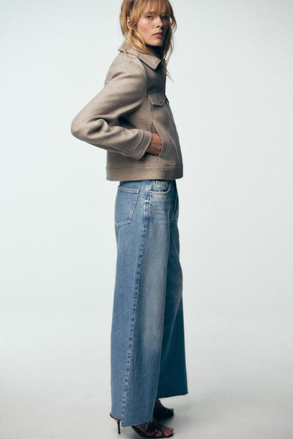 Veste douce à fermeture zippée