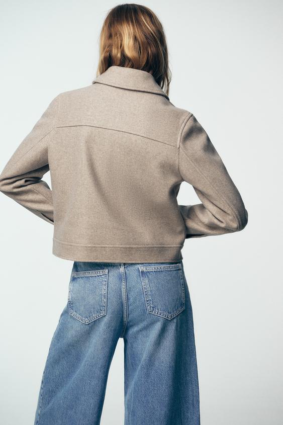 Veste douce à fermeture zippée