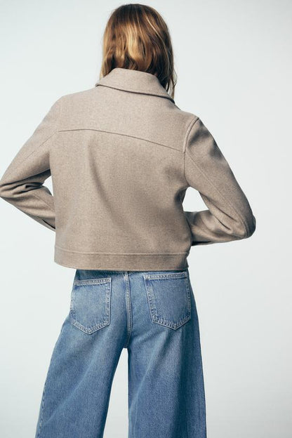 Veste douce à fermeture zippée