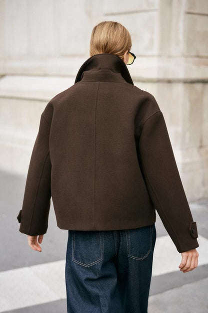 Manteau court croisé