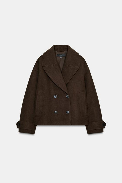 Manteau court croisé