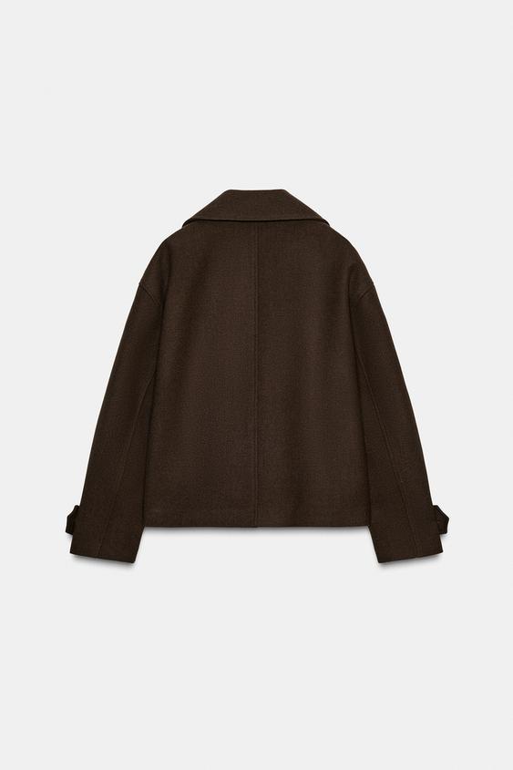 Manteau court croisé