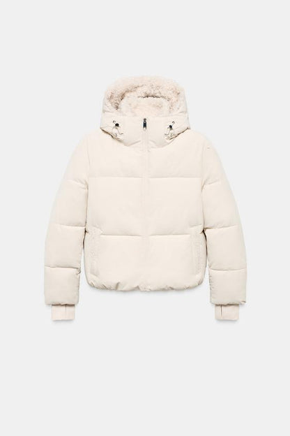 Anorak à capuche sherpa déperlant coupe-vent
