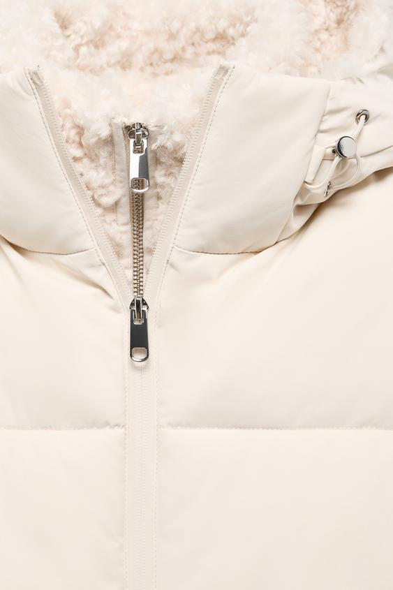 Anorak à capuche sherpa déperlant coupe-vent