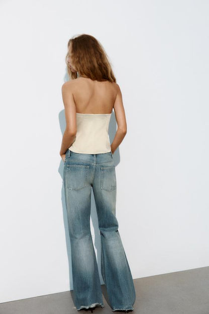 Top corset satiné bustier