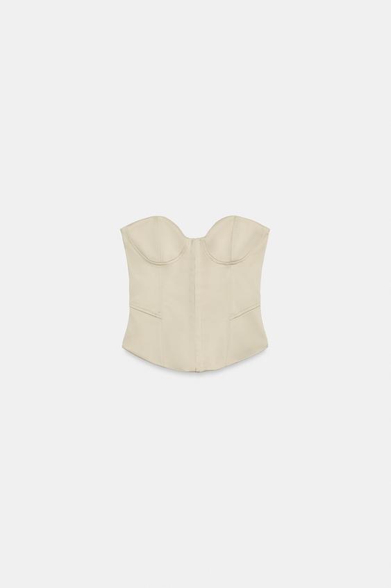 Top corset satiné bustier