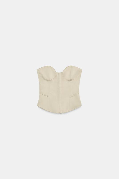 Top corset satiné bustier