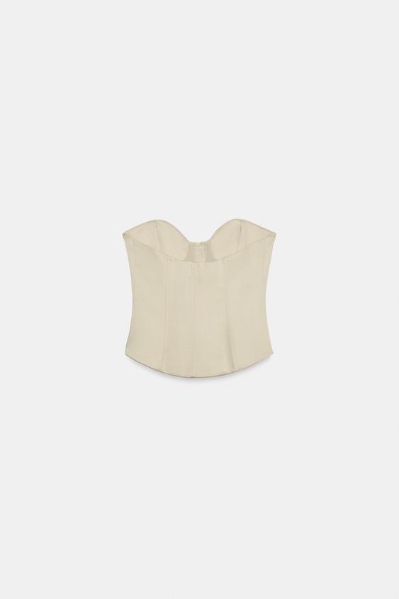 Top corset satiné bustier