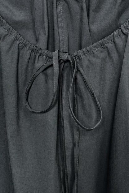 Robe mini dos-nu à fronces