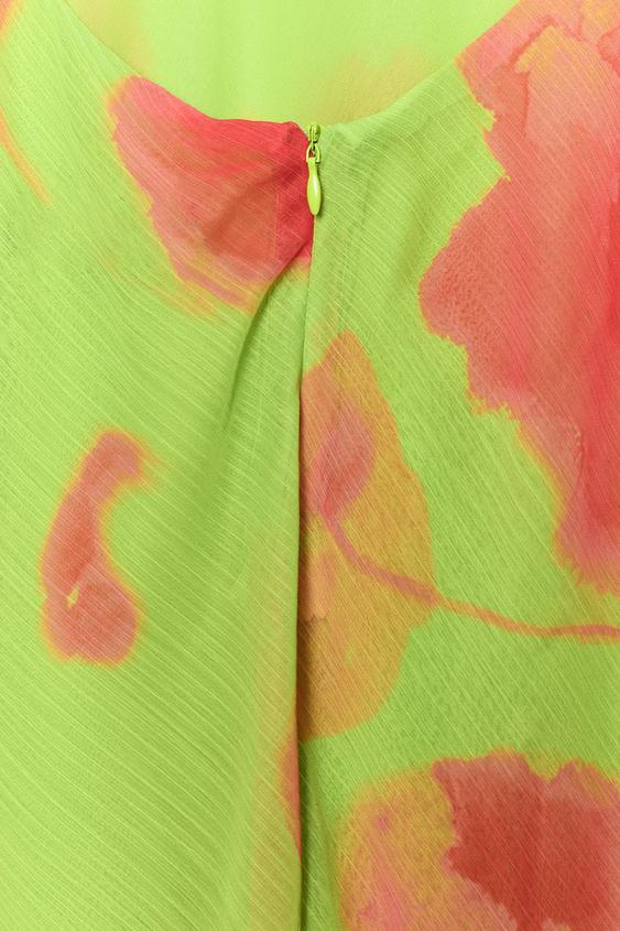 Robe midi à bretelles imprimée